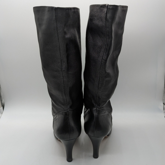 Arturo Chiang Prudie black butter soft leather mid calf heel boot 8 - Picture 4 of 11